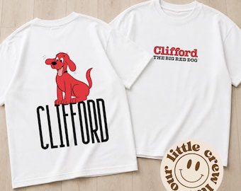 Children’s Clifford the Big Red Dog T-Shirt, Short Sleeve, T-Shirt, TV, Dog, Cartoon, Kid’s Graphic Tee, 90’s, Nostalgia