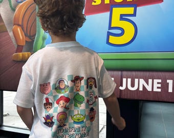 Children’s Toy Story T-Shirt, Short Sleeve, T-Shirt, TV, To Infinity and Beyond, Woody, Buzz, Cartoon, Kid’s Graphic Tee