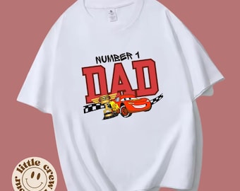 Camiseta de Rayo McQueen de Cars para el Día del Padre, Papá Número 1, Coche, Pixar Daddy
