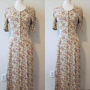 Vintage maxi dress floral maxi dress ditsy floral dress summer dress cottagecore dress modest dress church dress grandmacore dress women