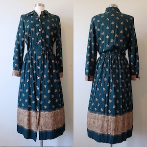 Vintage long sleeve dress size 14 dress for fall style dress for winter dresses for women dark academia dress dark academia clothing women