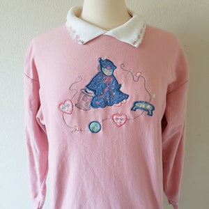 Sewing sweatshirt grandmacore sweater vintage sweatshirt women grannycore tshirt vintage sweater women retro sweater Bobbie Brooks sweater
