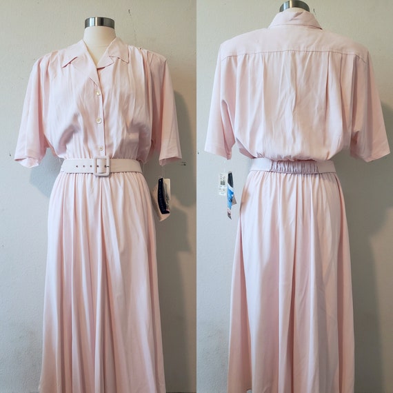 Pink Carol Anderson Maxi Dress, Vintage pale pink… - image 1