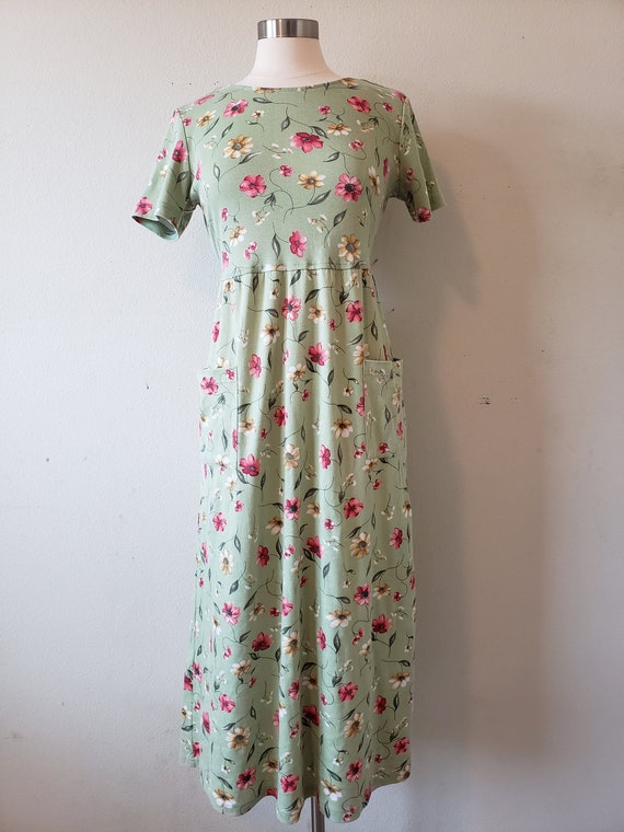 Floral Midi Dress Vintage Green Dress for Church Dress Modest Dress for Women Casual Dress with Pockets Women Spring Dress Summer Dress Floral Midi Dress Vintage Green Dress for Church Dress Modest Dress for  Women Casual Dress With Pockets Women Spring Dress Summer Dress - Etsy