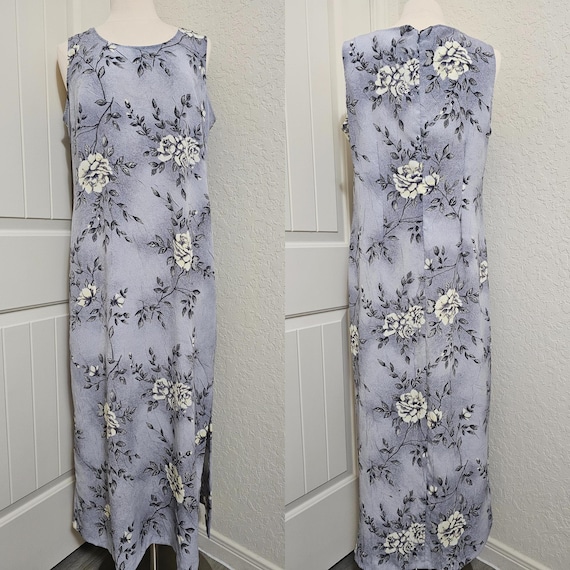 Gray dress for women vintage dress size 14 dress layering dress plus size dress plus size maxi dress vintage maxi dress cottagecore dress