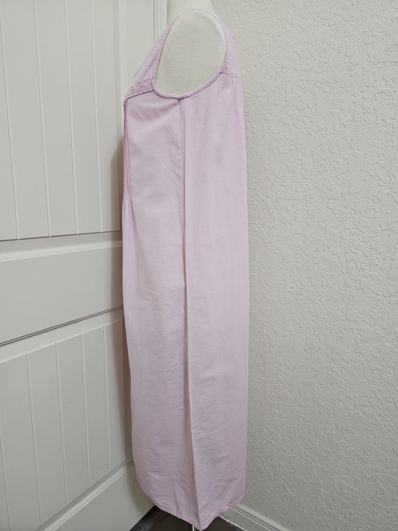 Pink vintage nightgown for women cotton nightgown… - image 5