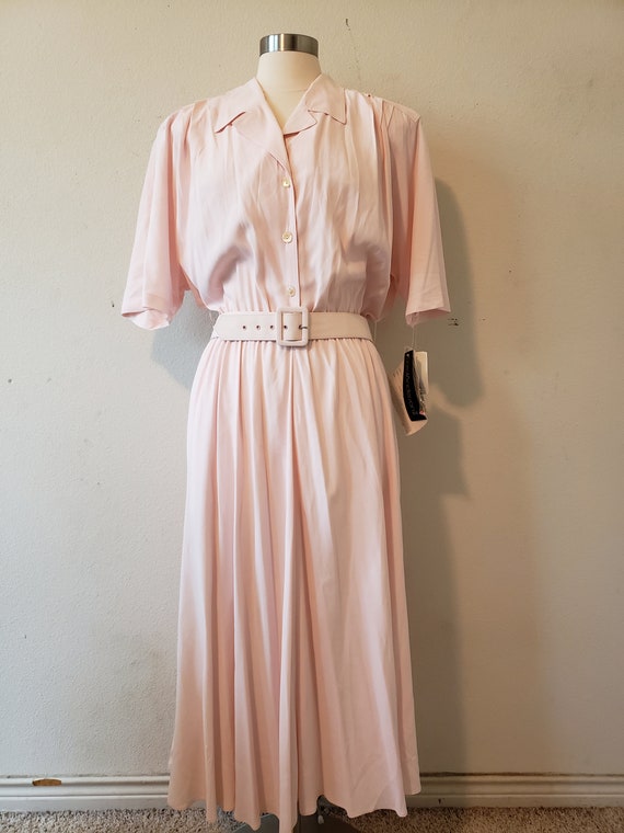 Pink Carol Anderson Maxi Dress, Vintage pale pink… - image 2