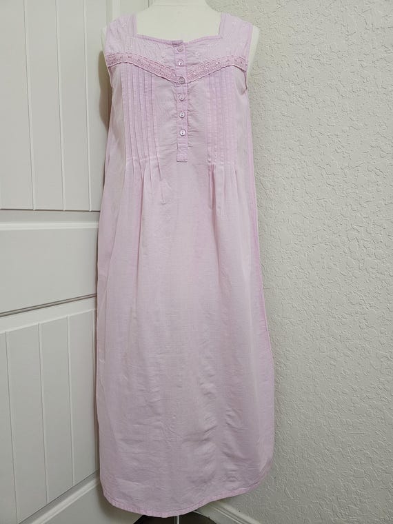 Pink vintage nightgown for women cotton nightgown… - image 2