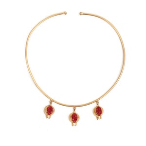 Collana di design di melograno, gioielli di design fatti a mano, gioielli turchi fatti a mano, gioielli turchi, collana di melograno rosso