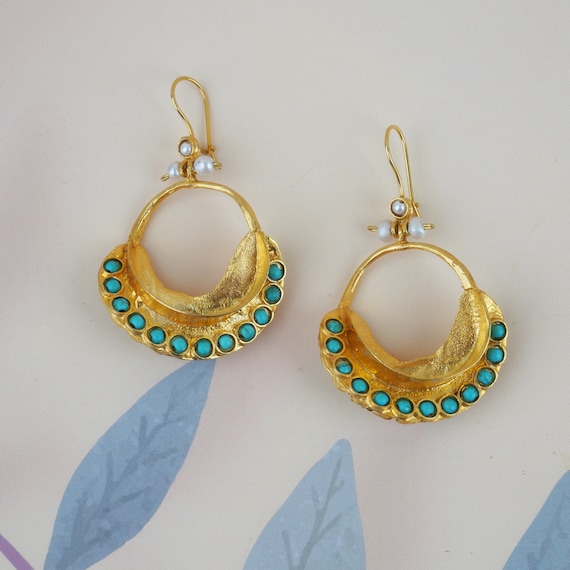 Handmade Turquoise Earrings Turkish Handmade Earrings Turkish Jewelry Etsy