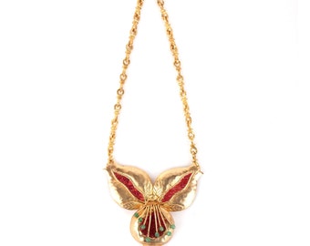 Handmade Pomegranate Necklace: Turkish Gold Design Jewelry