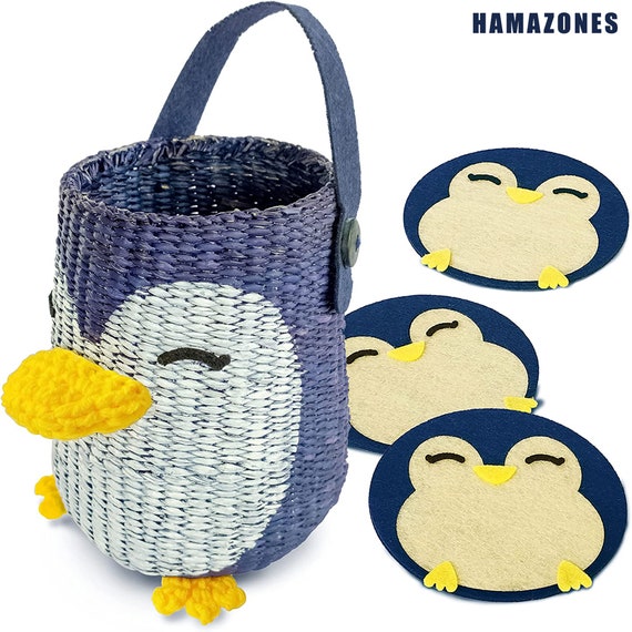 Penguin Wicker Storage Gift Basket Pencil Spoon Flower Holder Wall Decor -  Etsy