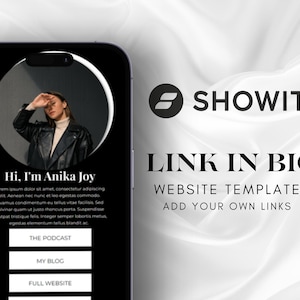 Minimalistischer Instagram Link in Bio Template | Showit Template | Verlobung Instagram | Instagram Landing Page