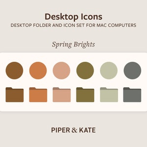 Spring Colors Desktop Folder Icons for Mac (Digital Download)