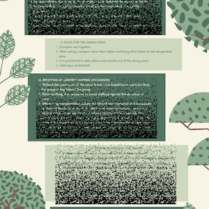 Green trees camp rules for summer camps svg file