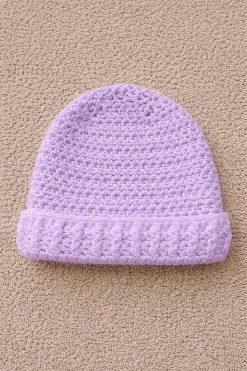 Baby Hat Crochet Pattern | Easy Beginner Beanie (digital PDF Download ...