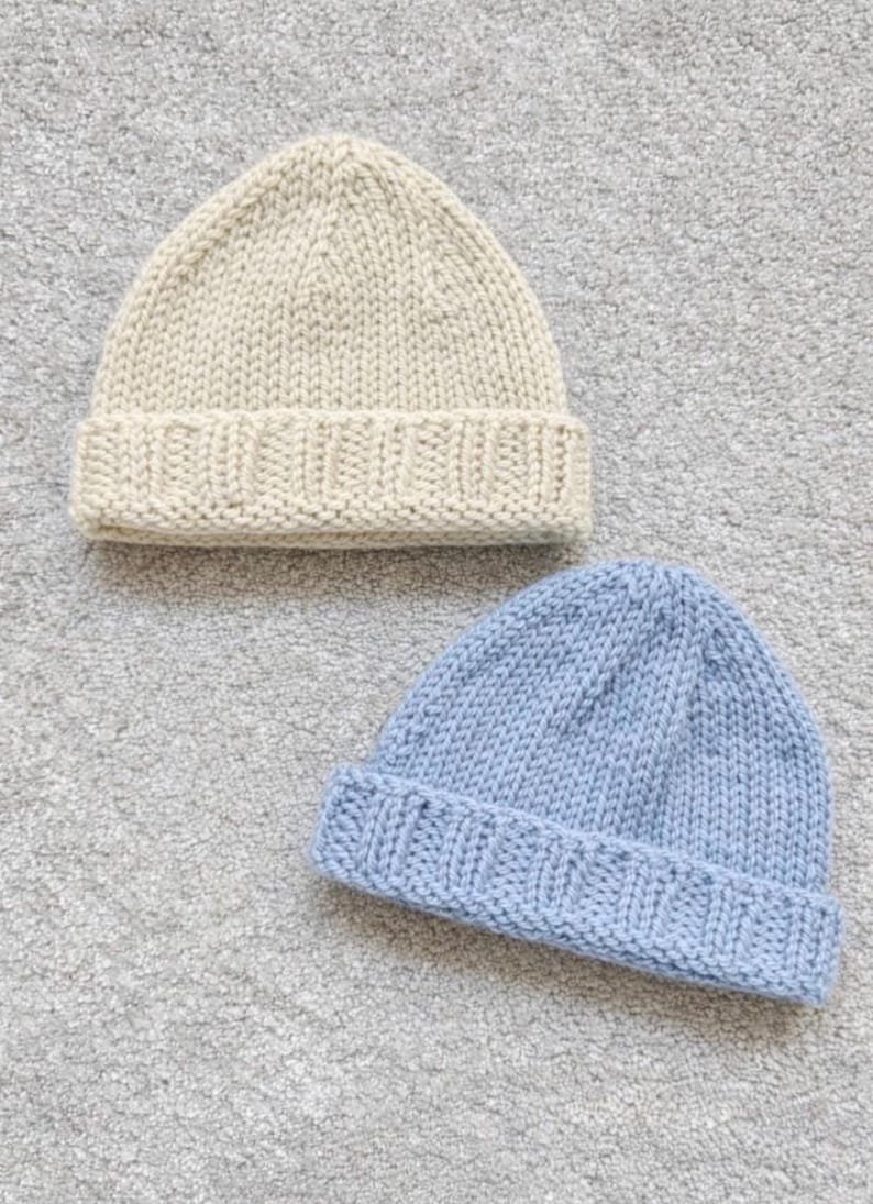 Baby Hat Knitting Pattern With Photos | Easy Beginner Beanie (digital ...