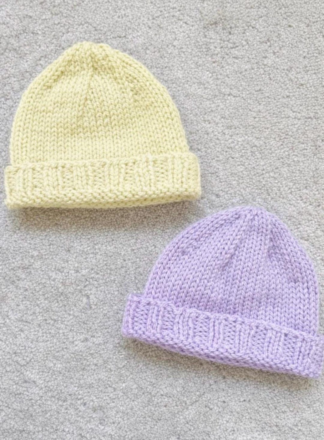 Baby Hat Knitting Pattern With Photos | Easy Beginner Beanie (digital ...