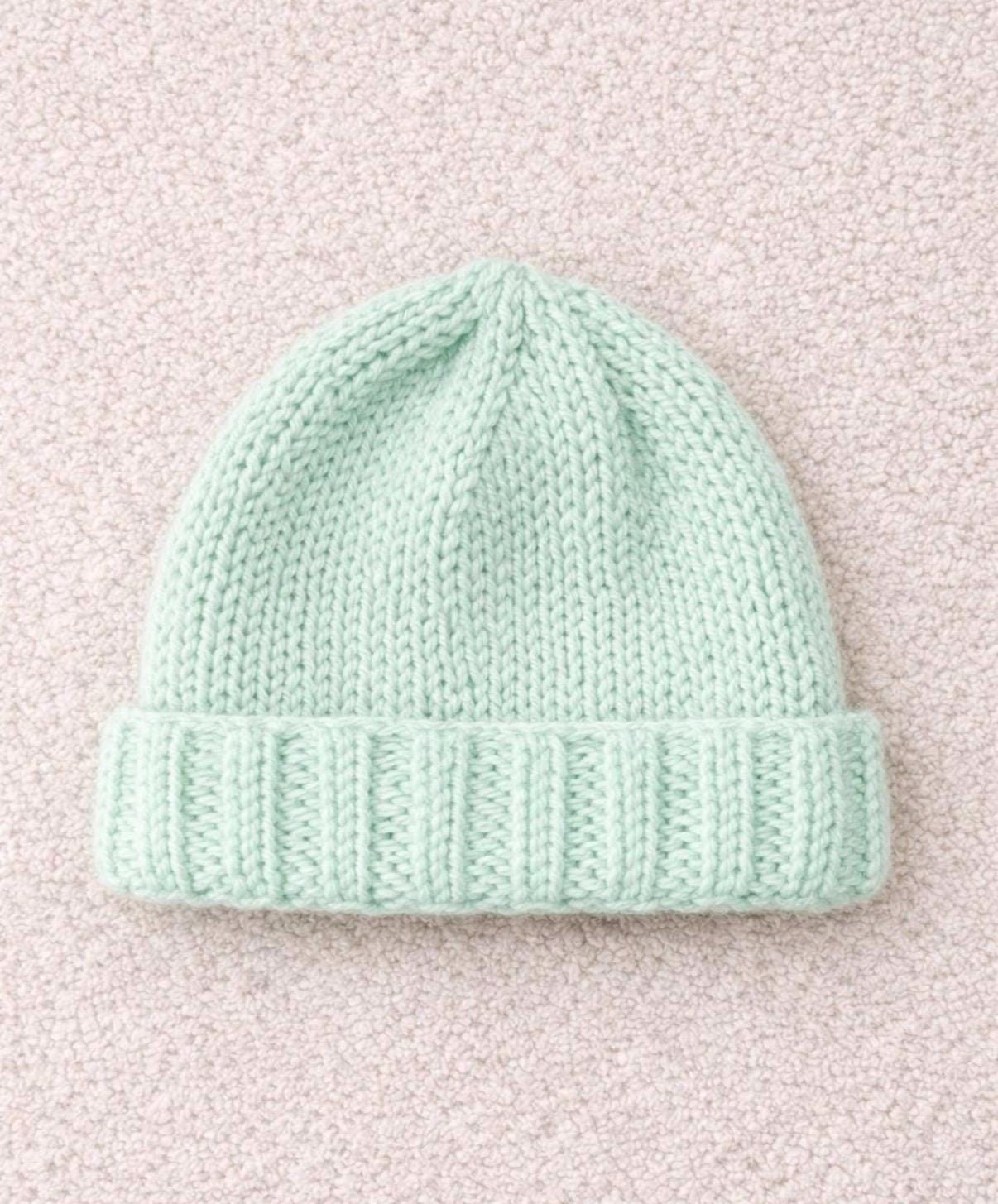 Baby Hat Knitting Pattern With Photos | Easy Beginner Beanie (digital ...