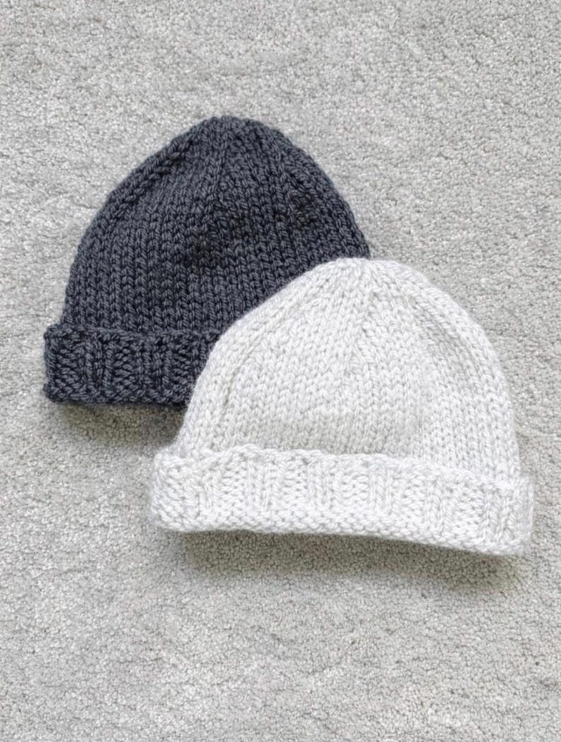 Baby Hat Knitting Pattern With Photos | Easy Beginner Beanie (digital ...