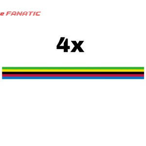 Adesivo a strisce UCI Strisce del campione del mondo Strisce di ciclismo per biciclette da corsa Arcobaleno Adesivo arcobaleno immagine 2