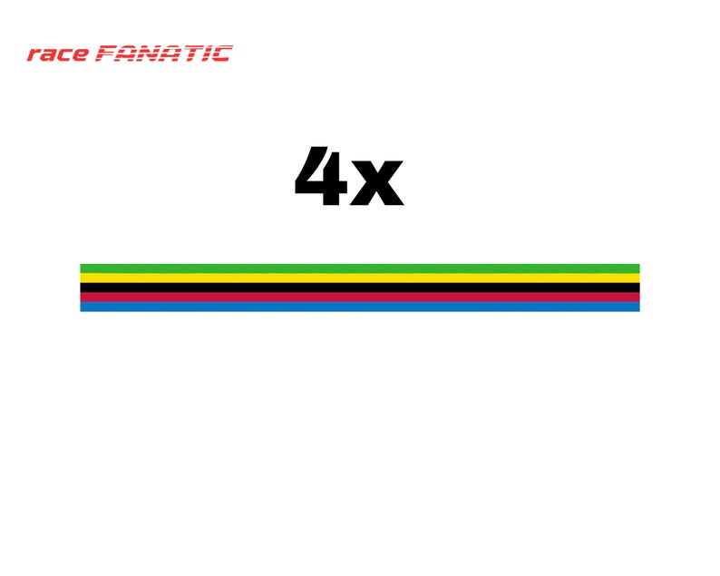 UCI Streifen Sticker Weltmeister Champion Stripes Fahrrad Cycling Racing Rainbow Regenbogen Aufkleber Bild 2