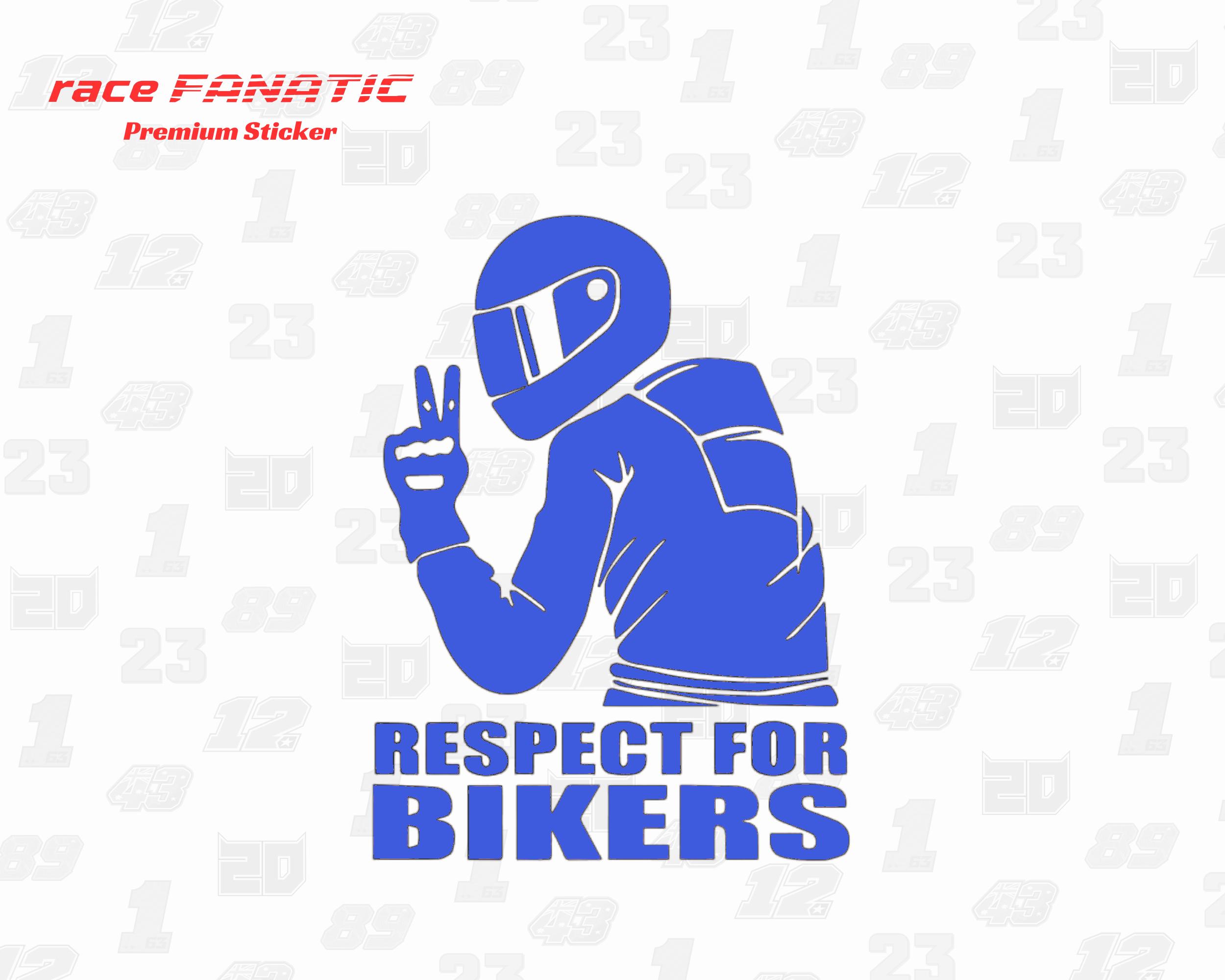 Motorcycle Respect Sign Respect for Bikers Premium Vinyl Decal - Motorcycle Safety Awareness ...