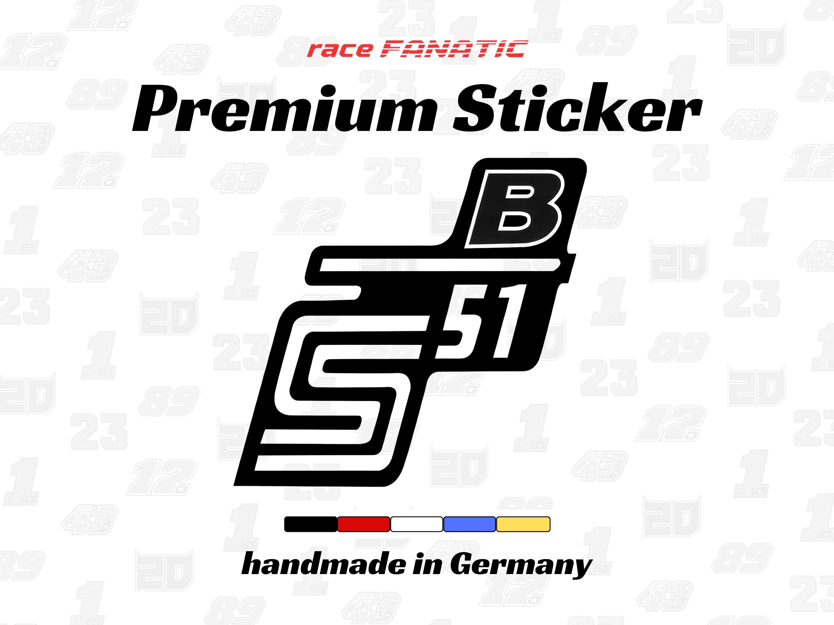 Tuning In Lettering S51 Style Lettering Sticker – Retro Moped Sticker for Tuning & Garage ...