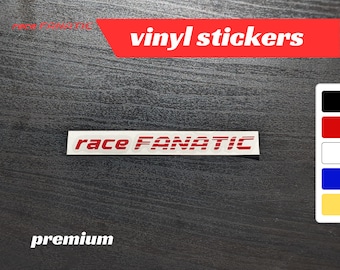 racefanatic logo sticker vinyl decal motorcycle car racing