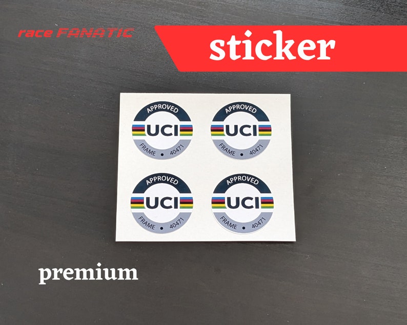 UCI label sticker / sticker bicycle image 1