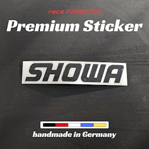 Adesivo in vinile con logo Showa Suspension per motociclette, auto, bici - Adesivo di alta qualità