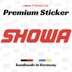 Autocollant en vinyle avec logo Showa Suspension pour motos, voitures et vélos – Autocollant adhésif de haute qualité