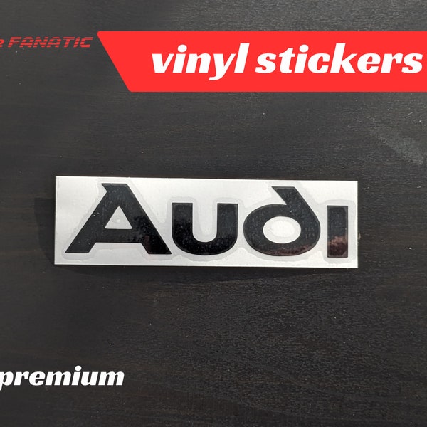 Audi Logo Sticker Vinyl Aufkleber Motorrad Auto Schrift