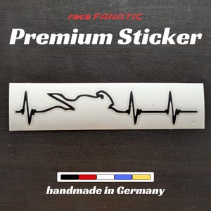 Adhesivo de vinilo para motocicleta Heartbeat: Adhesivo elegante para entusiastas de los coches y las motos