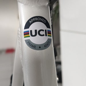 Etiqueta adhesiva UCI / pegatina bicicleta imagen 2