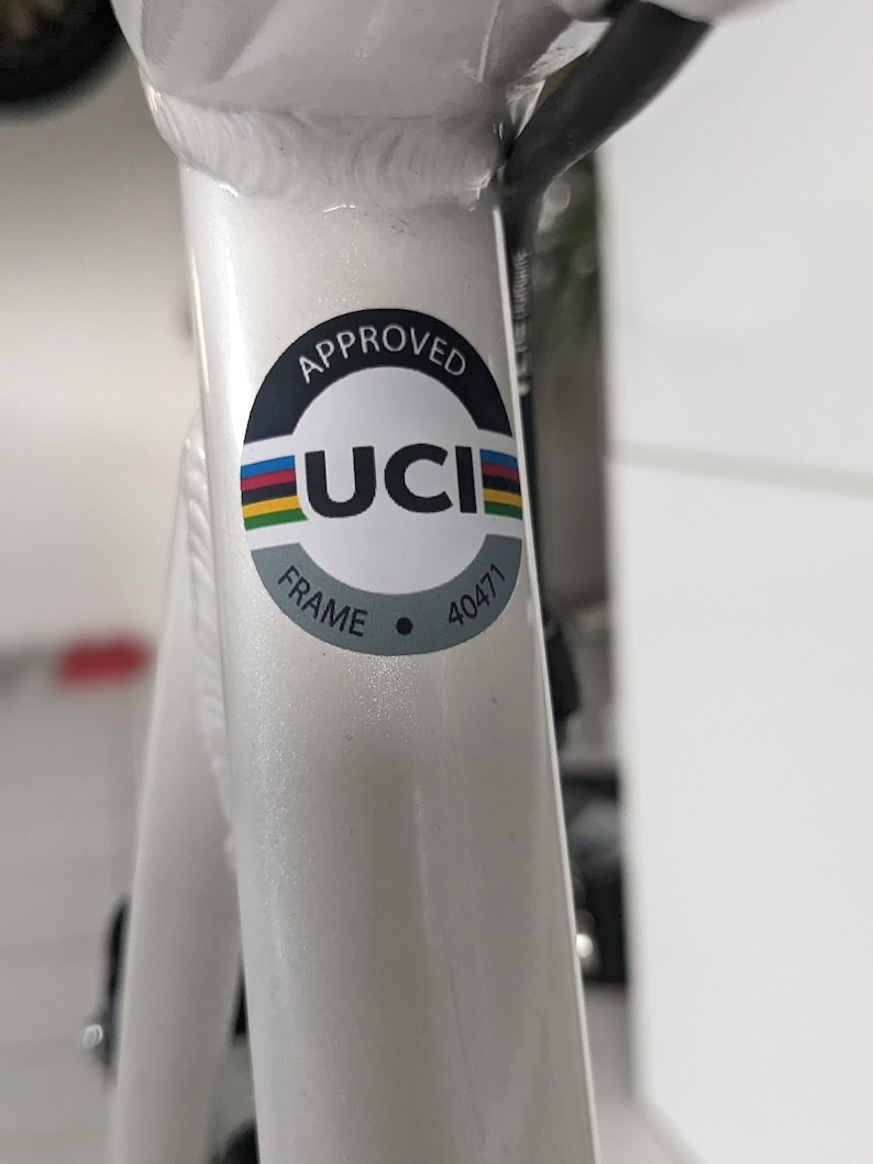 Etiqueta adhesiva UCI / pegatina bicicleta imagen 2