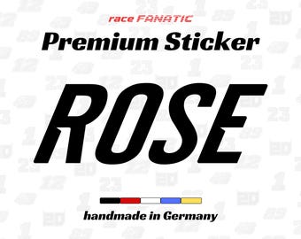 Adesivo per telaio bicicletta Rose: adesivo impermeabile per gli appassionati di ciclismo. Personalizzazione bici.