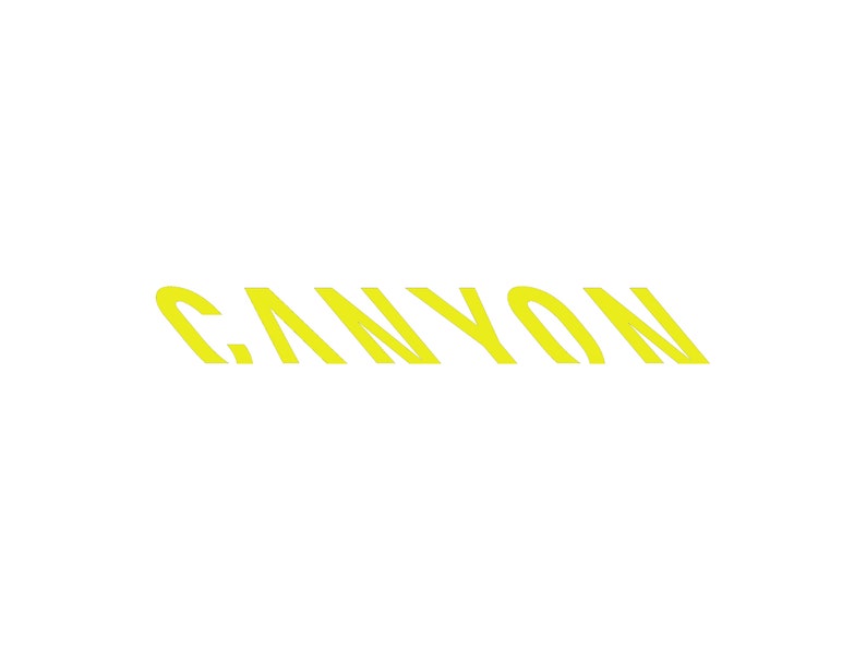 Canyon Décalcomanie / Autocollant Vinyle Jaune