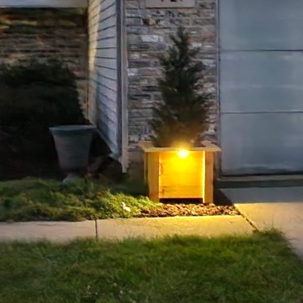 Illuminated Cedar Planter