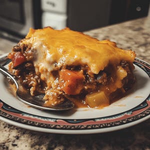 Cowboy Casserole Recipe – Slow Cooker Printable | Hearty Family Dinner PDF