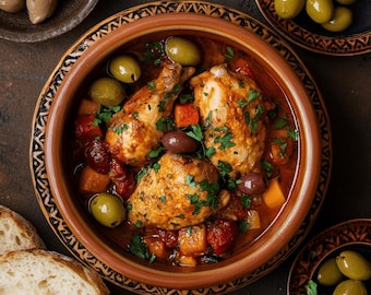 Recette de tajine de poulet à la marocaine | Recette imprimable traditionnelle et facile