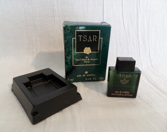 Miniature de Parfum  VAN CLEEF & ARPELS "Tsar", eau de toilette, 7ml, avec boite état impeccable.  Grand parfum Français  .