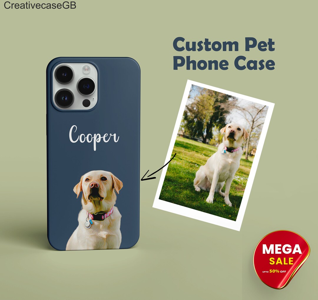 Custom Pet Phone Case Using Pet Photo Name Custom Dog Phone Case Custom