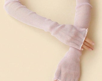 Women Solid Casual Arm Sleeves For Outdoor Flower Embroidered Fashionable Arm Sleeves For Daily Life, Tea Party Gloves, Arm Sleeves