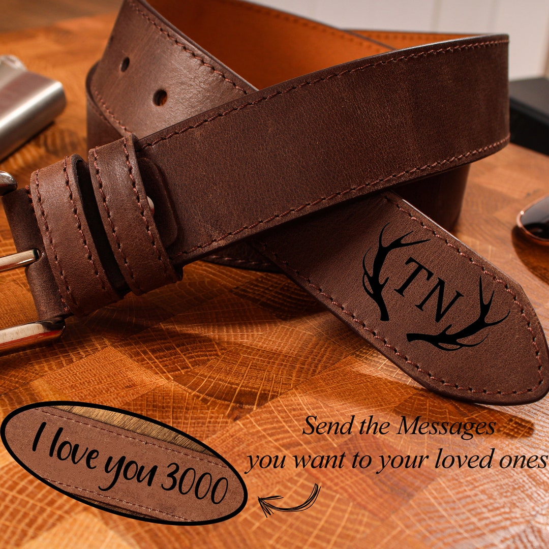 Personalized Belt Mens Leather Belt Mens Custom Belt Custom Etsy