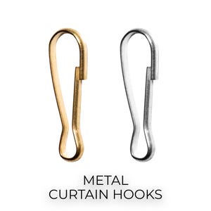 Metal Curtain Clip Hooks , For Curtain Tape and Curtain Track , Pack of 100 Pcs