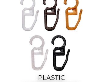 Plastic Curtain Clip Hooks 100 PCS – Durable Clip Hooks for Drapes, Curtain Hardware Accessories