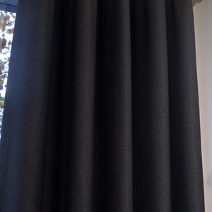 Extra Wide 100% Blackout Lined Linen Curtains , 24 Colors , Free Tiebacks , Rod Pocket , Grommet & Multifunctional Tape Curtain Track zdjęcie 3