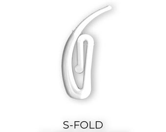 S Fold Wave Curtain Hooks 100 PCS – Clip Hooks for Drapes, Ripple Fold Curtain Hardware