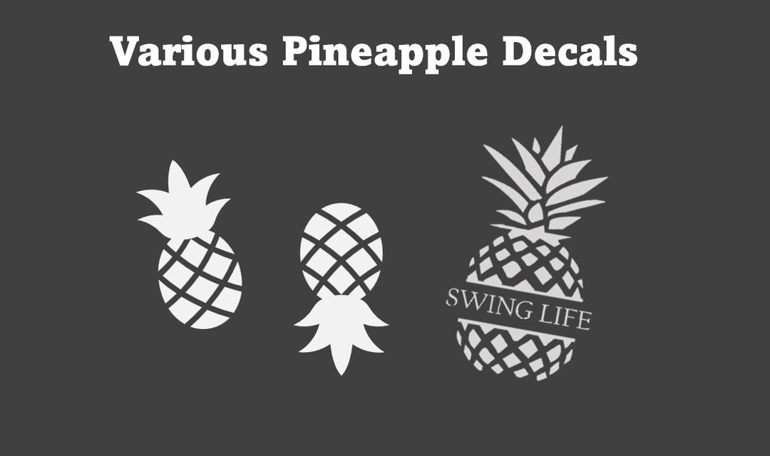 Pineapple Upside Down Pineapple Pineapple Sticker Etsy